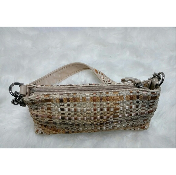 The Sak Gold and Tan Woven Handbag - Picture 2 of 8